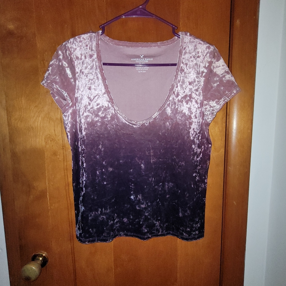 Crushed Velvet Ombre Top